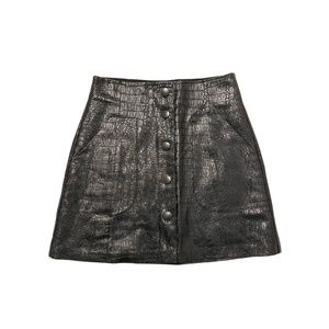 Faux leather mini skirt